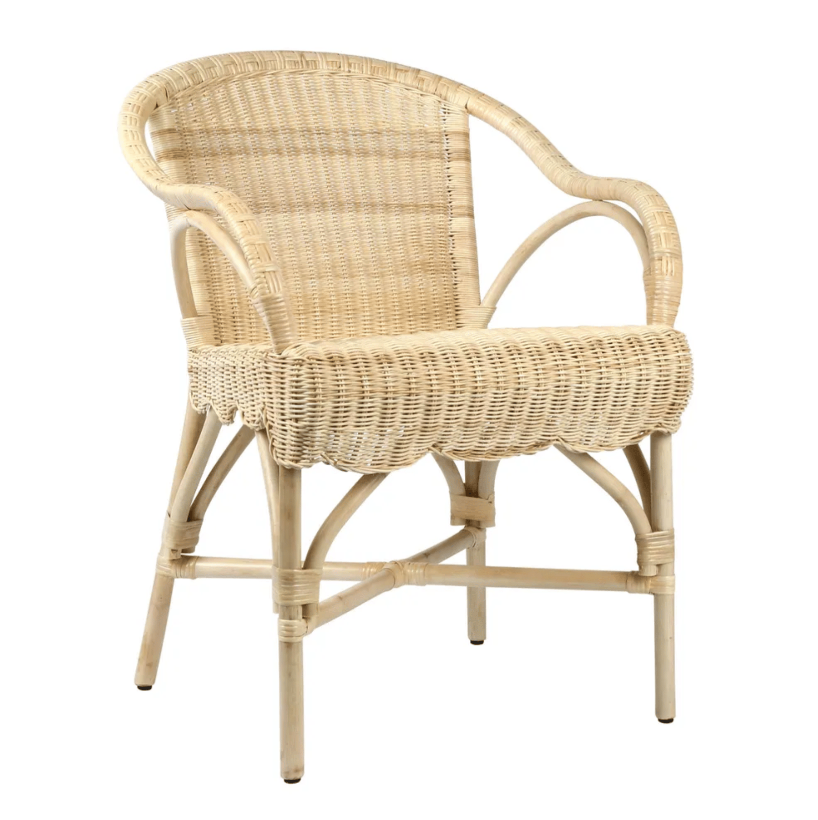 Rattan scallop deals chair